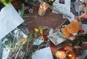 John Ritter's Hollywood star memorial after his death.