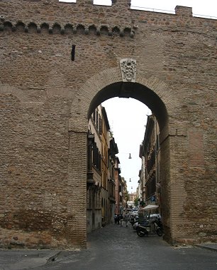 Doorway in the Vatican wall.